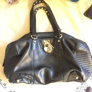 LARGE LEATHER BLACK JUICY COUTURE